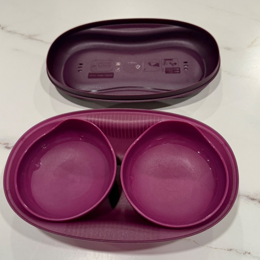 Tupperware microwave breakfast/egg maker with/2 inserts/Purple Eggplant - Picture 4 of 5